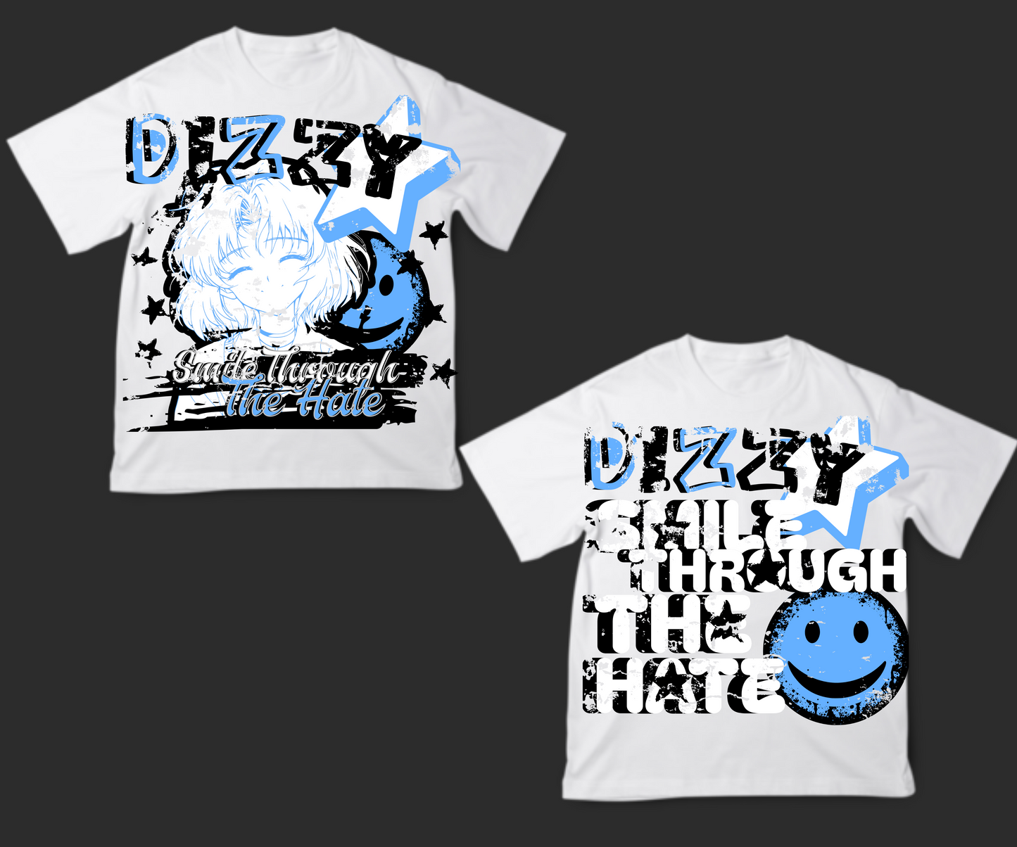 "Smile Through The Hate" Oversized Tees