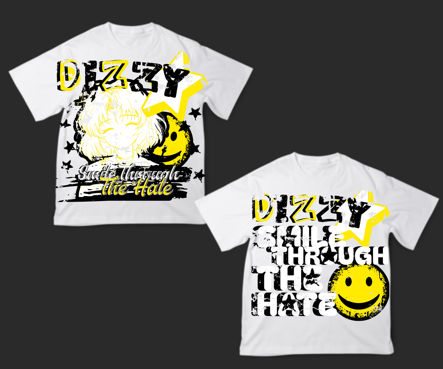 "Smile Through The Hate" Oversized Tees