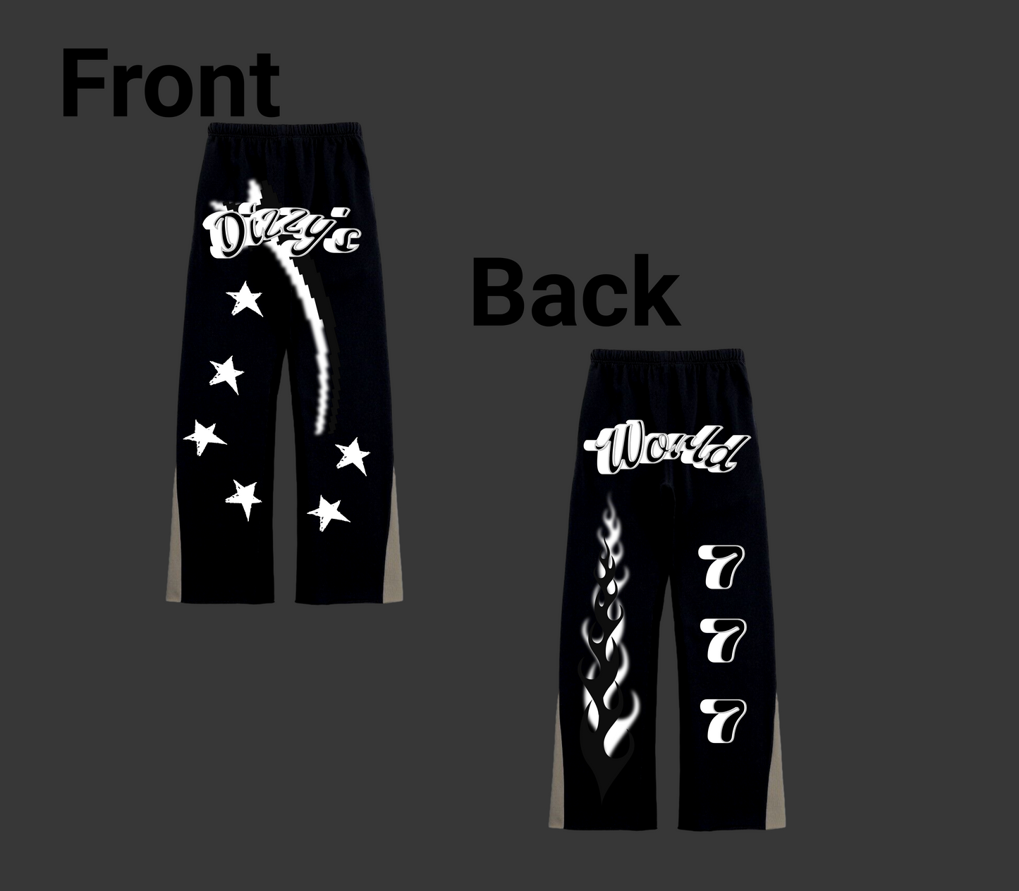 Flared "Dizzy'sWorld777" Sweats