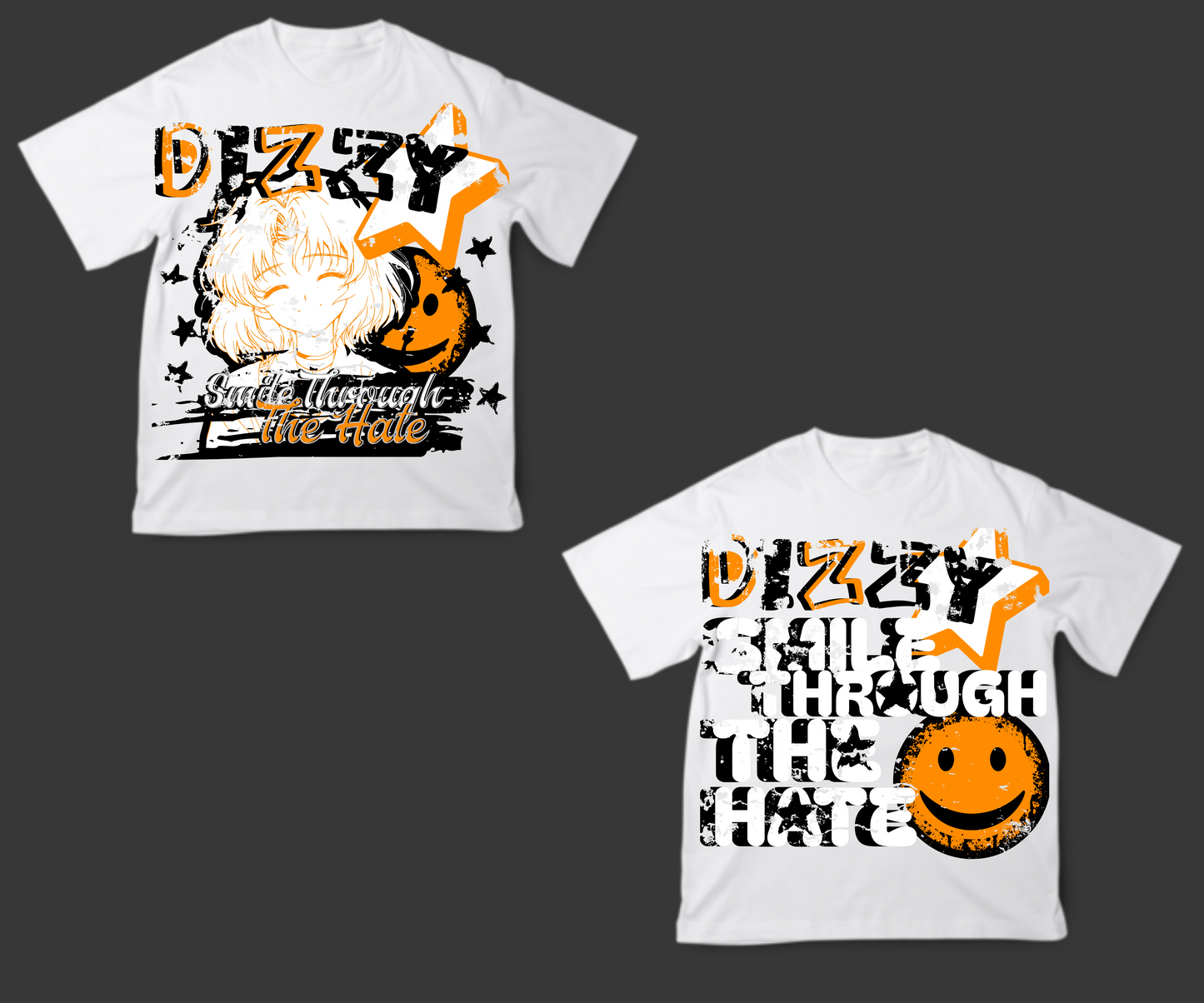 "Smile Through The Hate" Oversized Tees