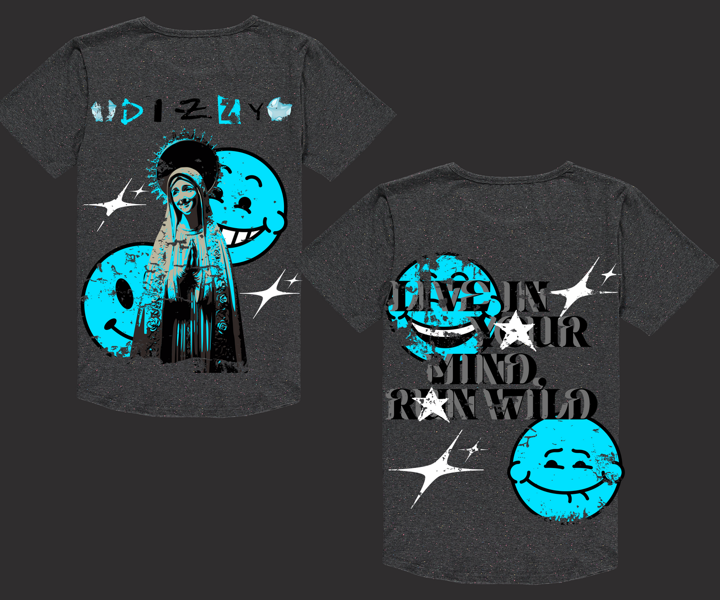 "Live In Your Mind, Run Wild" Oversized Tees