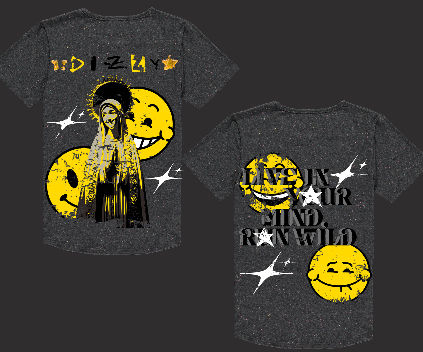 "Live In Your Mind, Run Wild" Oversized Tees